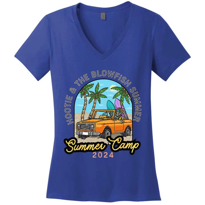 Hootie & The Blowfish Summer Camp 2024 Camping With Trucks Women's V-Neck T-Shirt