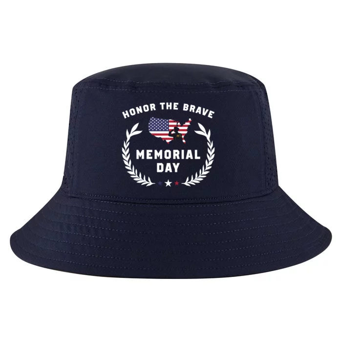 Honor The Brave Memorial Day May 25th Patriotic Meaningful Gift Cool Comfort Performance Bucket Hat