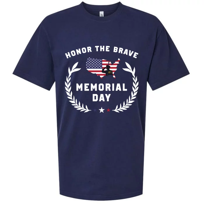 Honor The Brave Memorial Day May 25th Patriotic Meaningful Gift Sueded Cloud Jersey T-Shirt