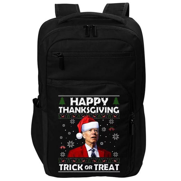 Happy Thanksgiving Biden Ugly Christmas Sweaters Impact Tech Backpack