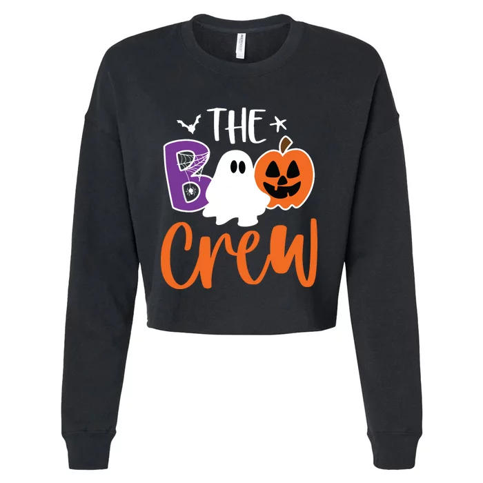 Halloween The Boo Crew For Adults Trick Or Treating Cropped Pullover Crew