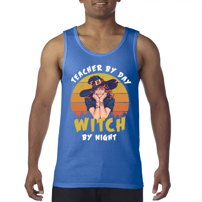 Halloween Teacher By Day Witch By Night Teacher Witch Meaningful Gift Tank Top