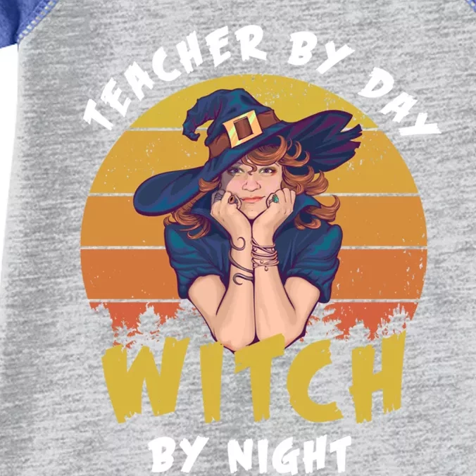 Halloween Teacher By Day Witch By Night Teacher Witch Meaningful Gift Infant Baby Jersey Bodysuit