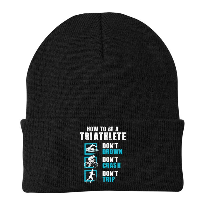 How To Be A Triathlete Triathlon Swimming Running Cycling Knit Cap Winter Beanie