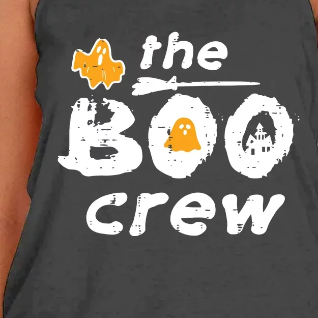 Halloween The Boo Crew Matching Costume Squad Women Women's Knotted Racerback Tank