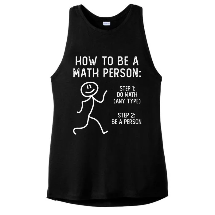 How To Be A Math Person Ladies Tri-Blend Wicking Tank