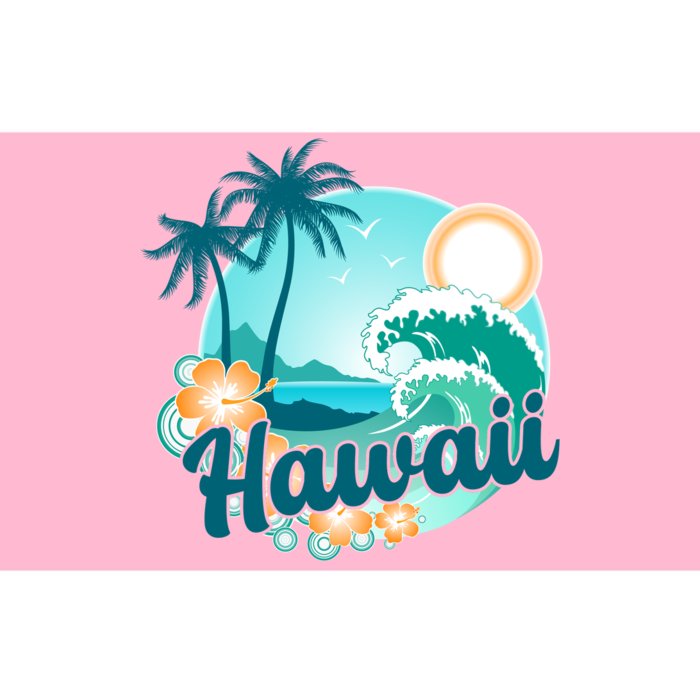 Hawaii Tropical Beach Palm Trees Bumper Sticker