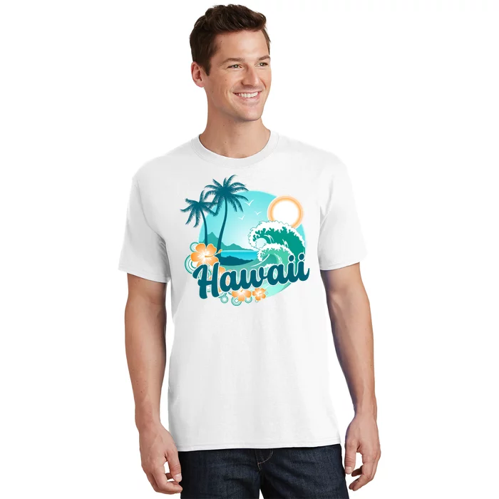 Hawaii Tropical Beach Palm Trees T-Shirt