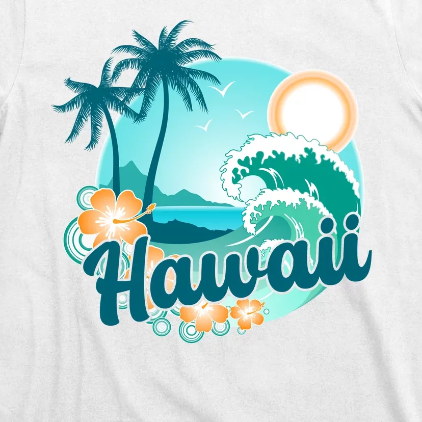 Hawaii Tropical Beach Palm Trees T-Shirt