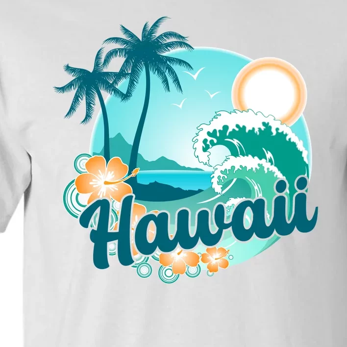 Hawaii Tropical Beach Palm Trees Tall T-Shirt