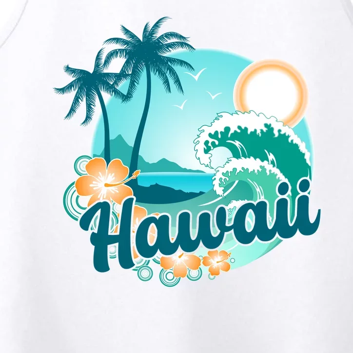 Hawaii Tropical Beach Palm Trees Performance Tank