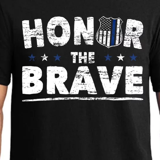 Honor The Brave For Cops Police Officer And Police Gift Pajama Set