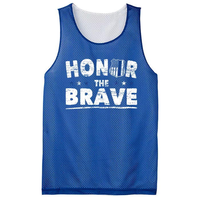 Honor The Brave For Cops Police Officer And Police Gift Mesh Reversible Basketball Jersey Tank