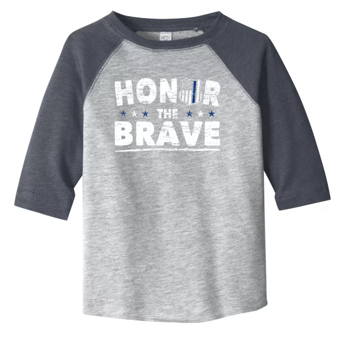 Honor The Brave For Cops Police Officer And Police Gift Toddler Fine Jersey T-Shirt