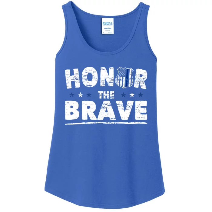 Honor The Brave For Cops Police Officer And Police Gift Ladies Essential Tank