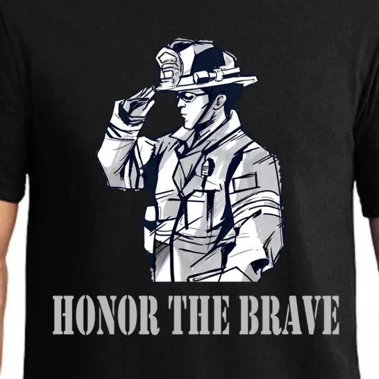 Honor The Brave For Fire And Firefighters Gift Pajama Set