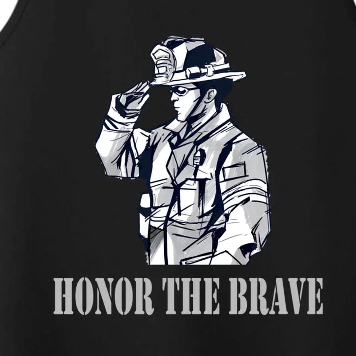 Honor The Brave For Fire And Firefighters Gift Performance Tank