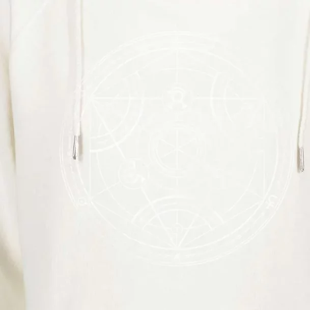 Human Transmutation Circle Chalk Womens Funnel Neck Pullover Hood