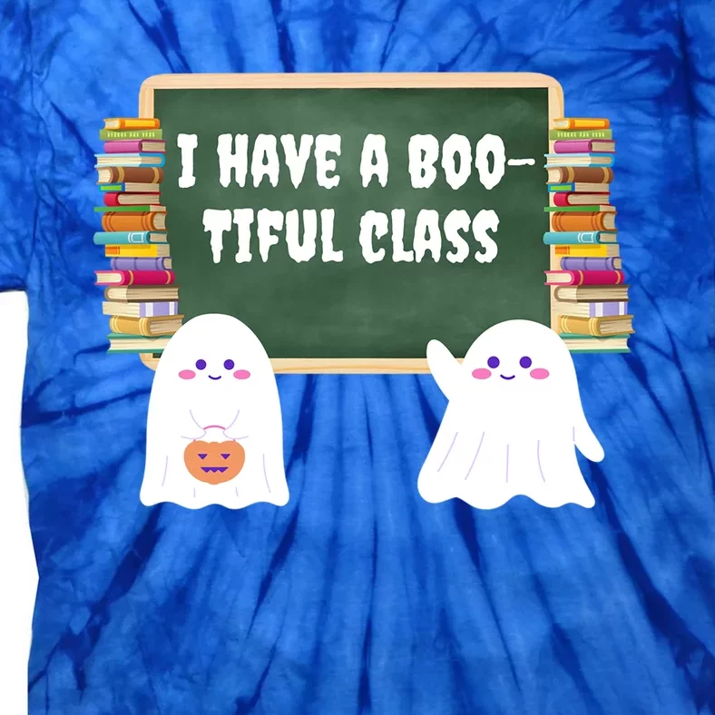 Halloween Teacher Cute Ghost I Have A BooTiful Class Gift Tie-Dye T-Shirt