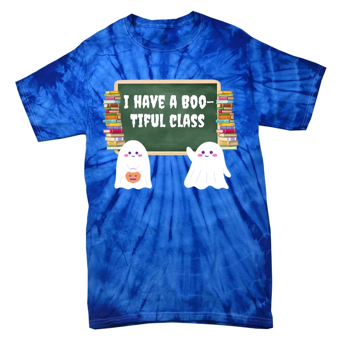 Halloween Teacher Cute Ghost I Have A BooTiful Class Gift Tie-Dye T-Shirt