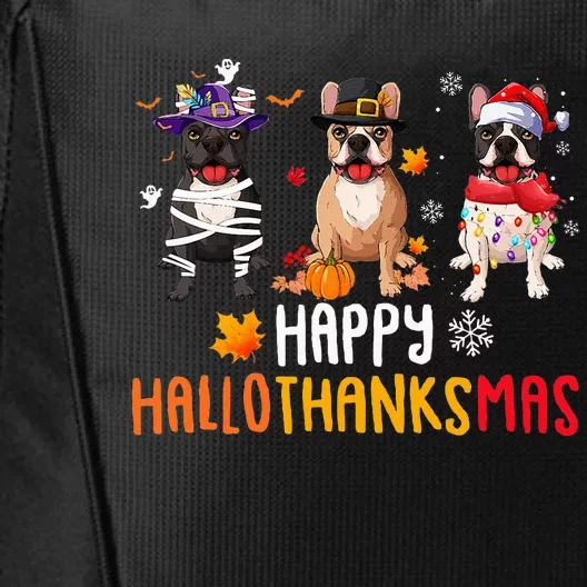 Halloween Thanksgiving Christmas Funny French Bulldog Dogs City Backpack