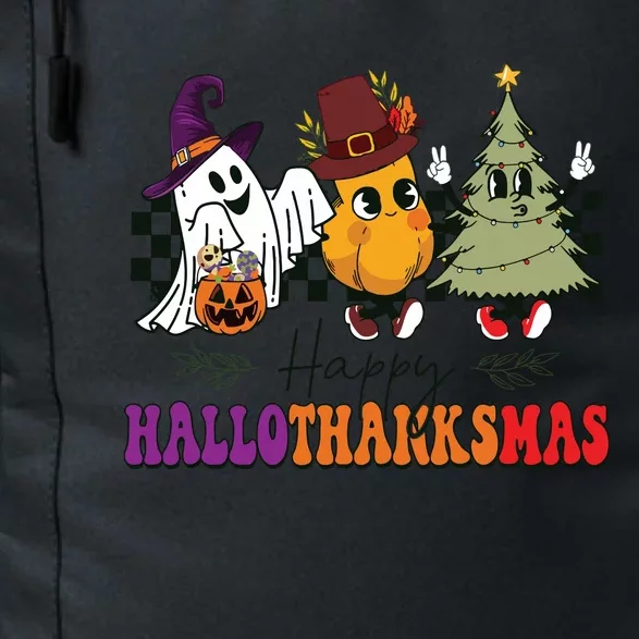 Halloween Thanksgiving Christmas Halloween Thanksgivi Happy Hallothanksmas Daily Commute Backpack