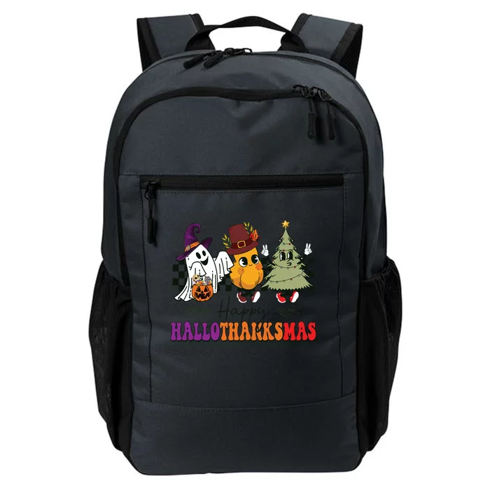 Halloween Thanksgiving Christmas Halloween Thanksgivi Happy Hallothanksmas Daily Commute Backpack