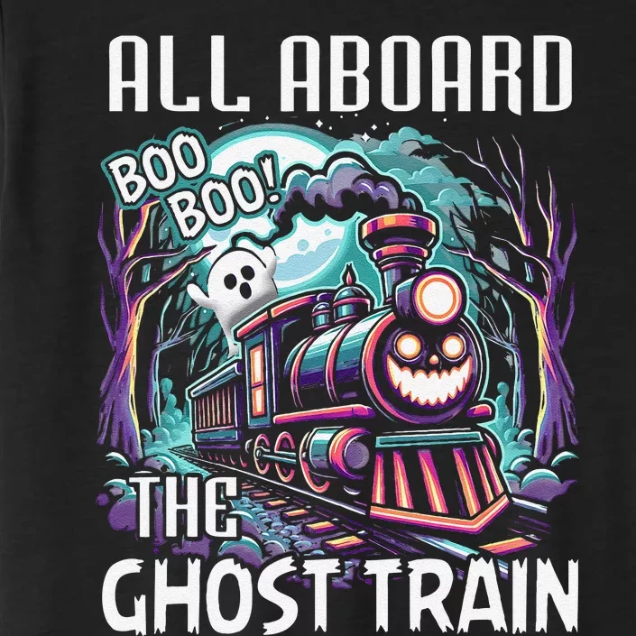 Halloween Train Choo Cho Locomotive All Aboard Railroad ChromaSoft Performance T-Shirt