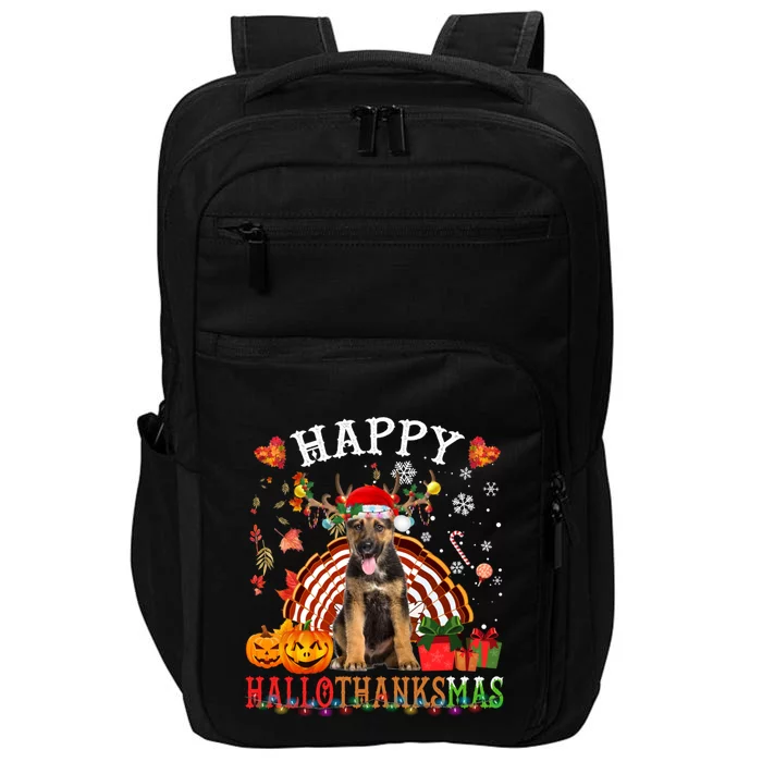 Halloween Thanksgiving Christmas Ger Shepherd Xmas Gift Impact Tech Backpack