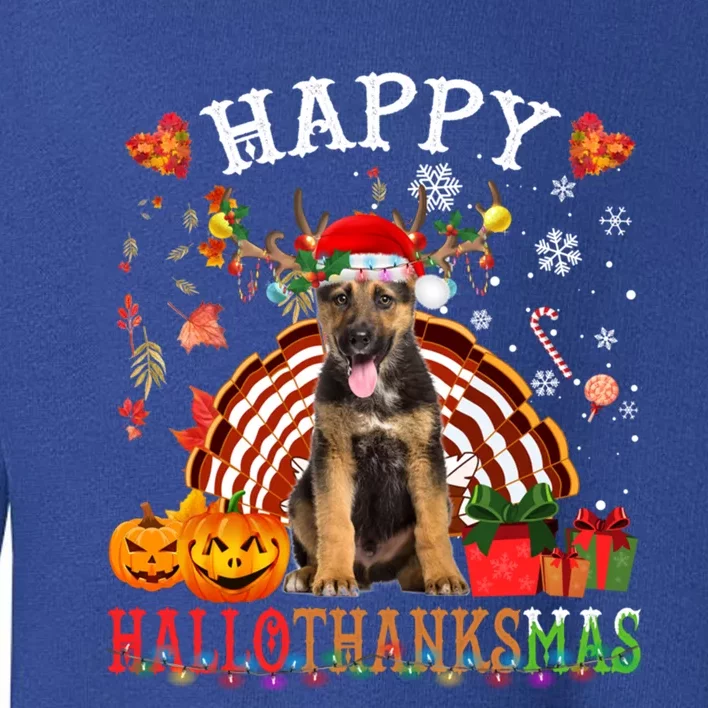 Halloween Thanksgiving Christmas Ger Shepherd Xmas Gift Toddler Sweatshirt