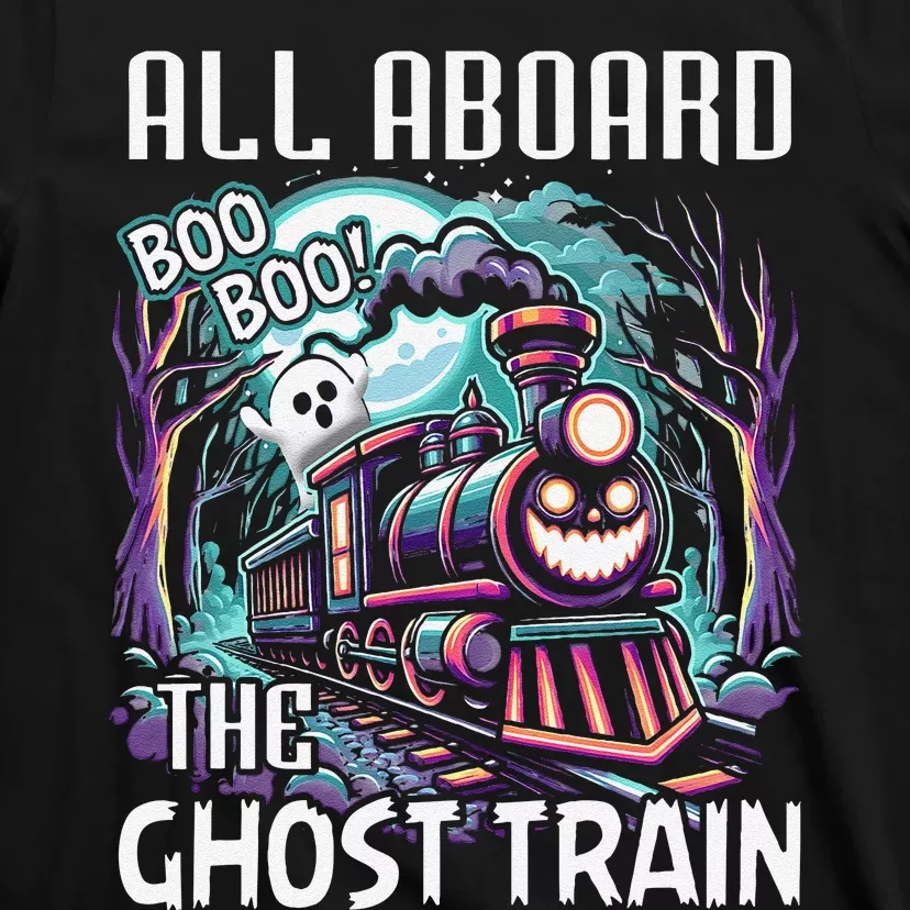 Halloween Train Choo Cho Locomotive All Aboard Railroad T-Shirt