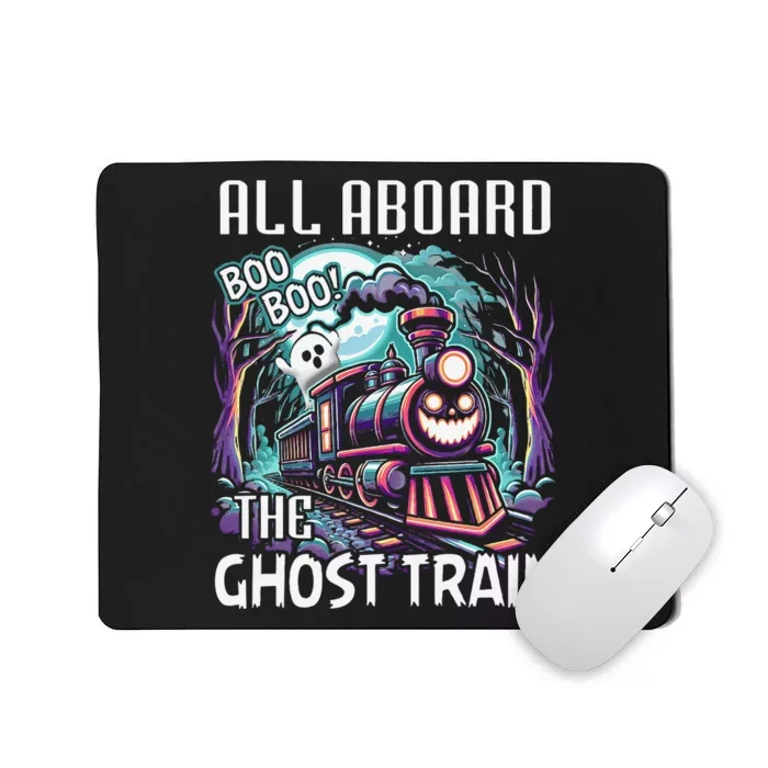 Halloween Train Choo Cho Locomotive All Aboard Railroad Mousepad