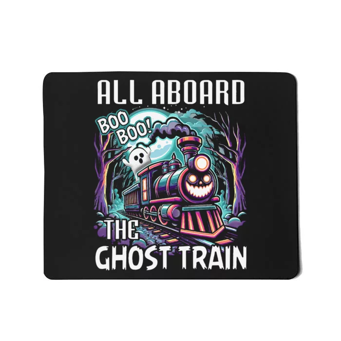 Halloween Train Choo Cho Locomotive All Aboard Railroad Mousepad