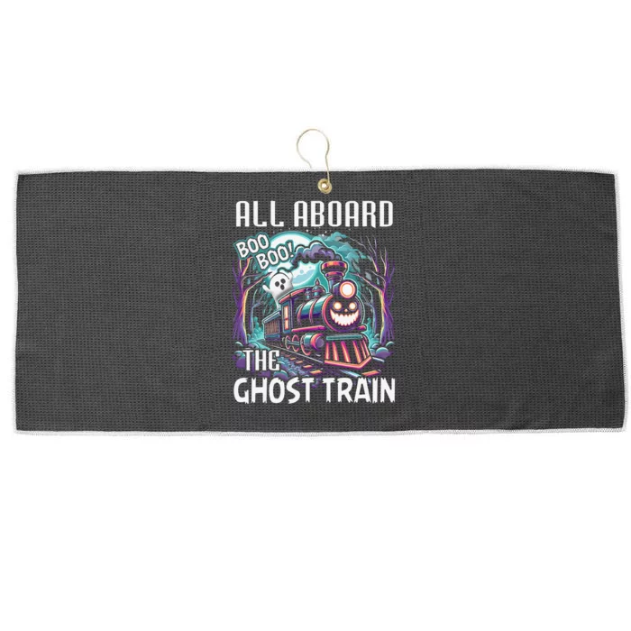 Halloween Train Choo Cho Locomotive All Aboard Railroad Large Microfiber Waffle Golf Towel