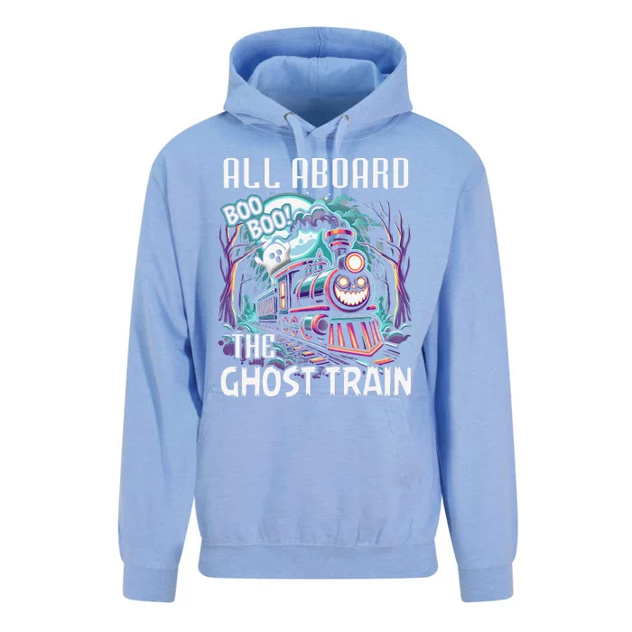 Halloween Train Choo Cho Locomotive All Aboard Railroad Unisex Surf Hoodie