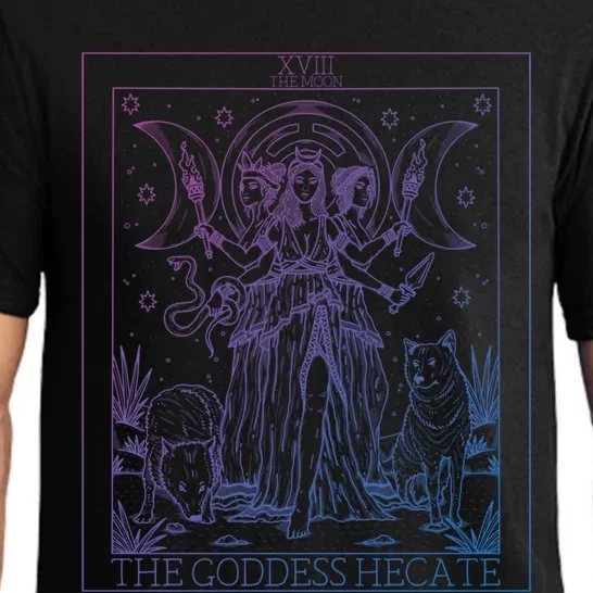 Hecate Tarot Card Triple Moon Goddess Witch Wiccan Pagan Cute Gift Pajama Set