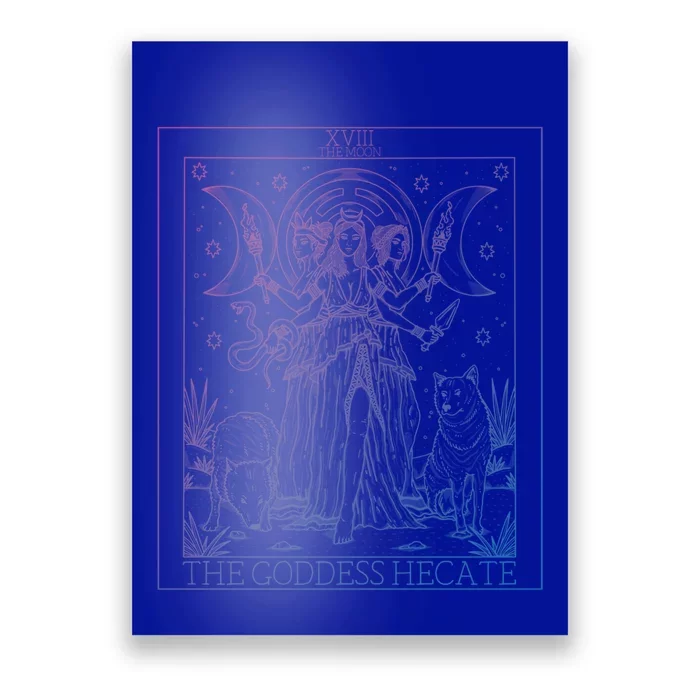 Hecate Tarot Card Triple Moon Goddess Witch Wiccan Pagan Cute Gift Poster