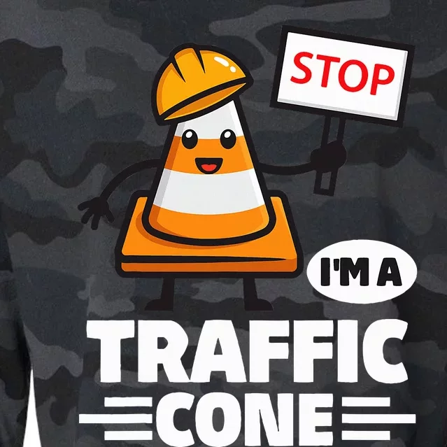 Halloween Traffic Cone Costume IM A Traffic Cone Cropped Pullover Crew