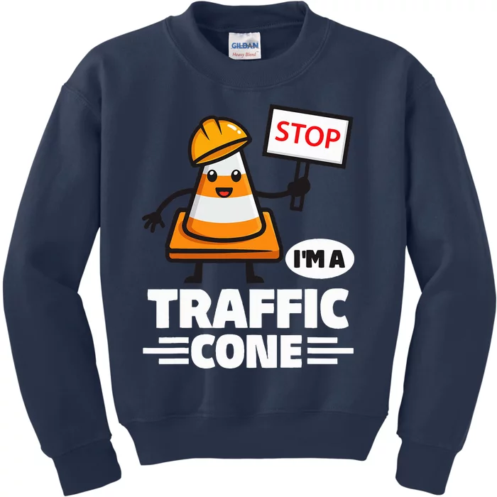 Halloween Traffic Cone Costume IM A Traffic Cone Kids Sweatshirt