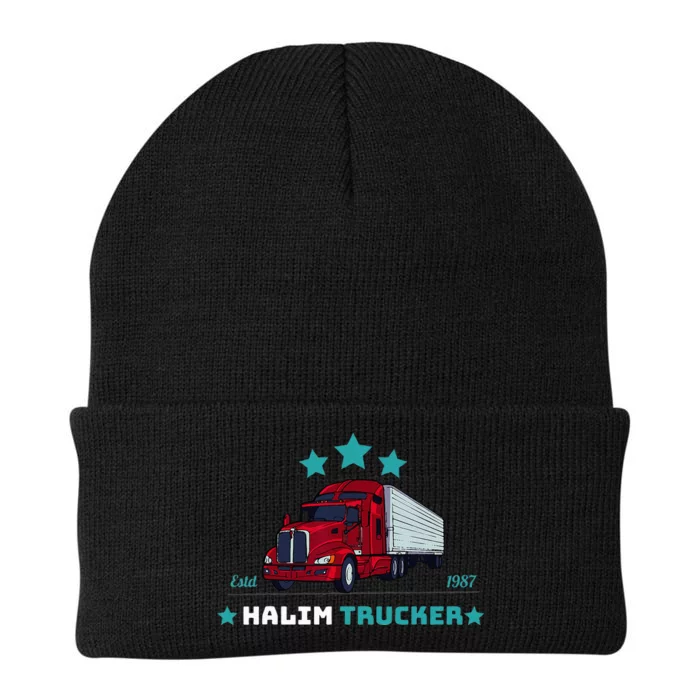 Halim Trucker Custom Design 2 Knit Cap Winter Beanie