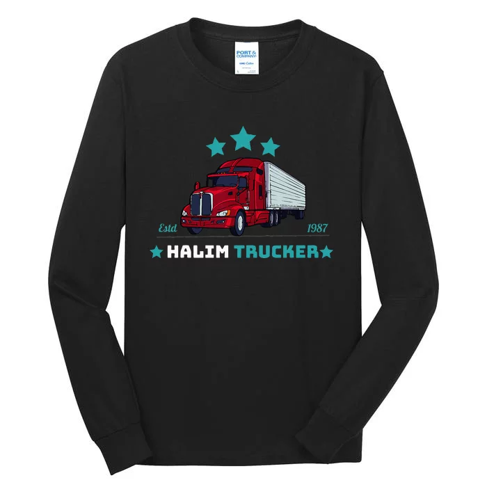 Halim Trucker Custom Design 2 Tall Long Sleeve T-Shirt