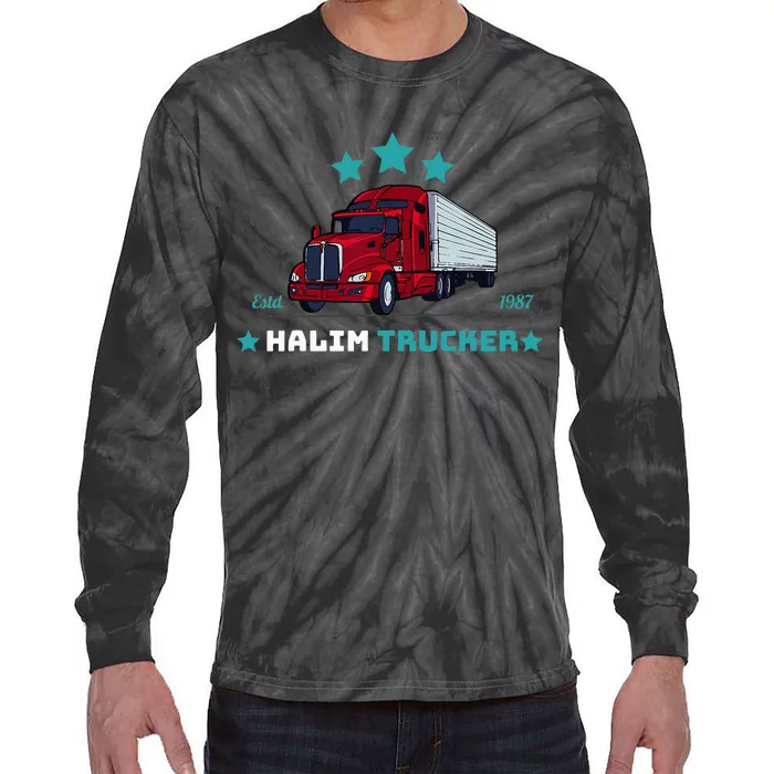 Halim Trucker Custom Design 2 Tie-Dye Long Sleeve Shirt