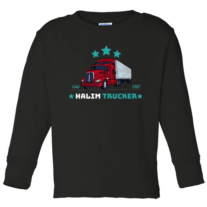 Halim Trucker Custom Design 2 Toddler Long Sleeve Shirt