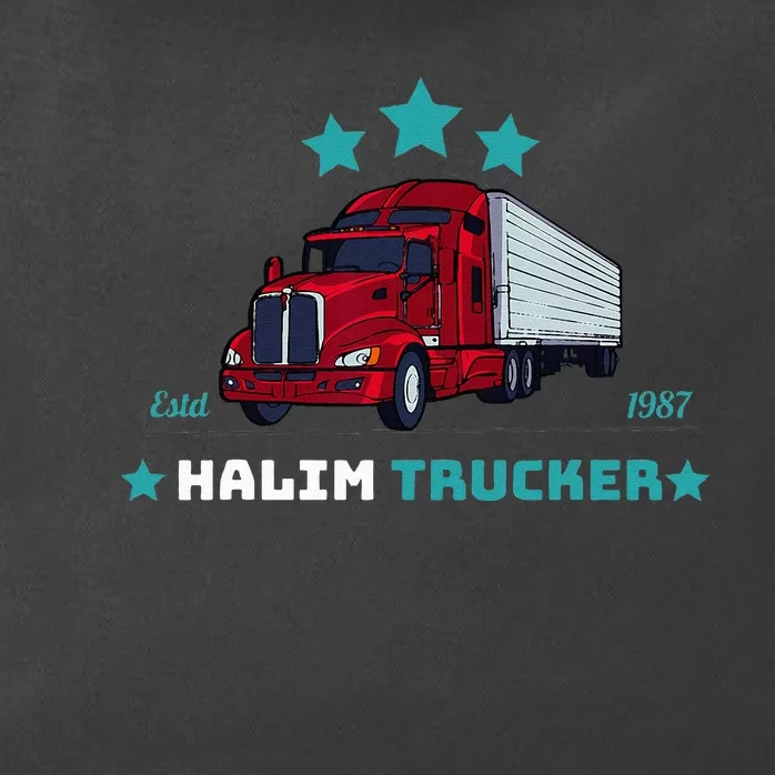 Halim Trucker Custom Design 2 Zip Tote Bag