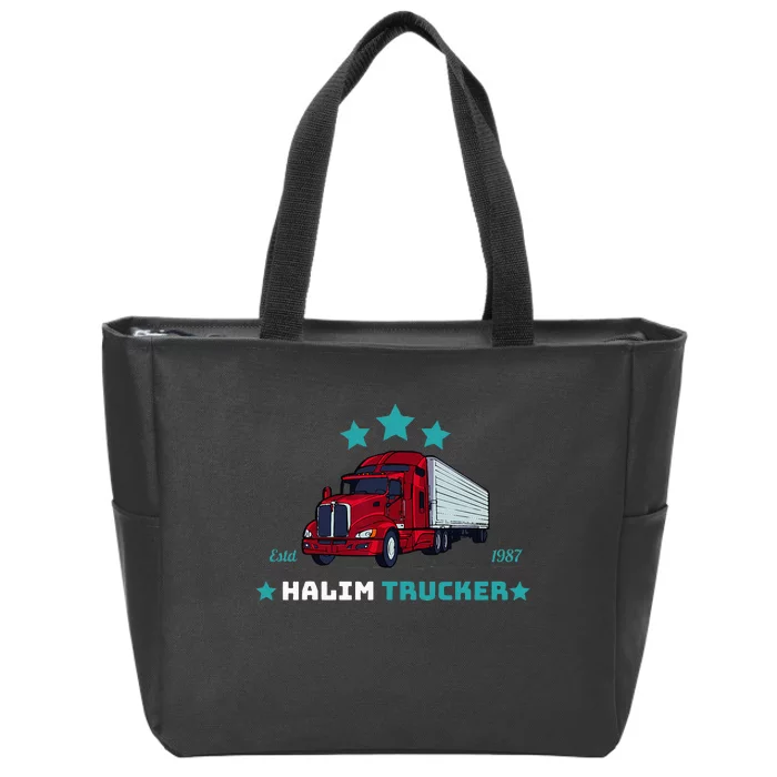 Halim Trucker Custom Design 2 Zip Tote Bag