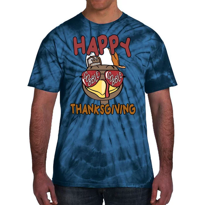 Happy Thanksgiving Cool Gobble Turkey Tie-Dye T-Shirt