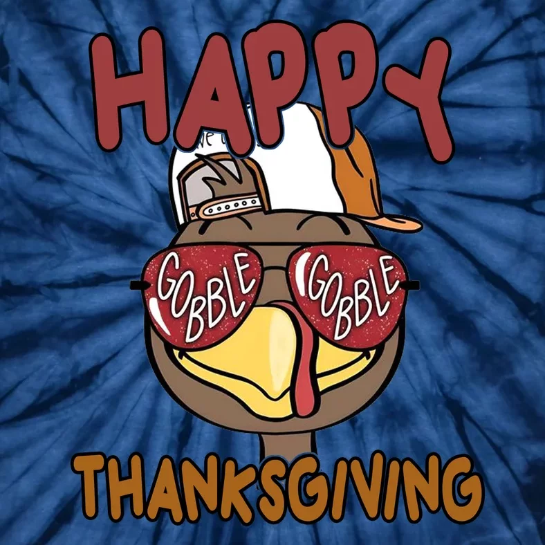 Happy Thanksgiving Cool Gobble Turkey Tie-Dye T-Shirt