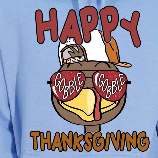 Happy Thanksgiving Cool Gobble Turkey Unisex Surf Hoodie