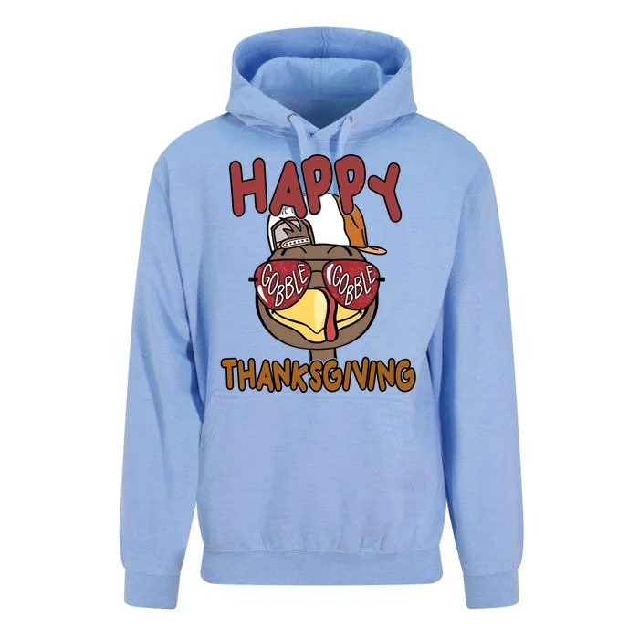 Happy Thanksgiving Cool Gobble Turkey Unisex Surf Hoodie