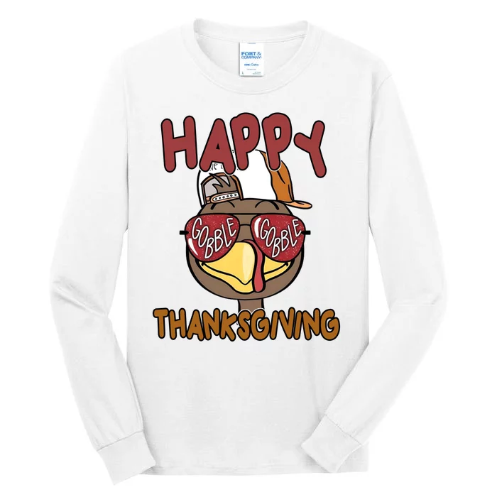 Happy Thanksgiving Cool Gobble Turkey Tall Long Sleeve T-Shirt